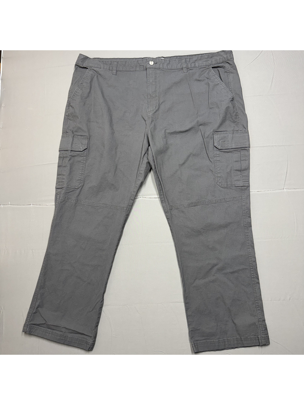 Ocean Coast Men's Cargo Pants Cotton Stretch Solid 50x30 Gray Outdoor Casual